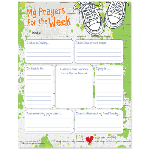 Walking with Jesus Prayer Page