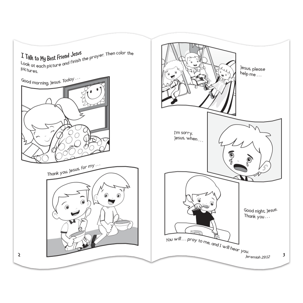 Gospel Fun for Little Ones – Children Walking with Jesus: 16-page activity booklet (5-1/4