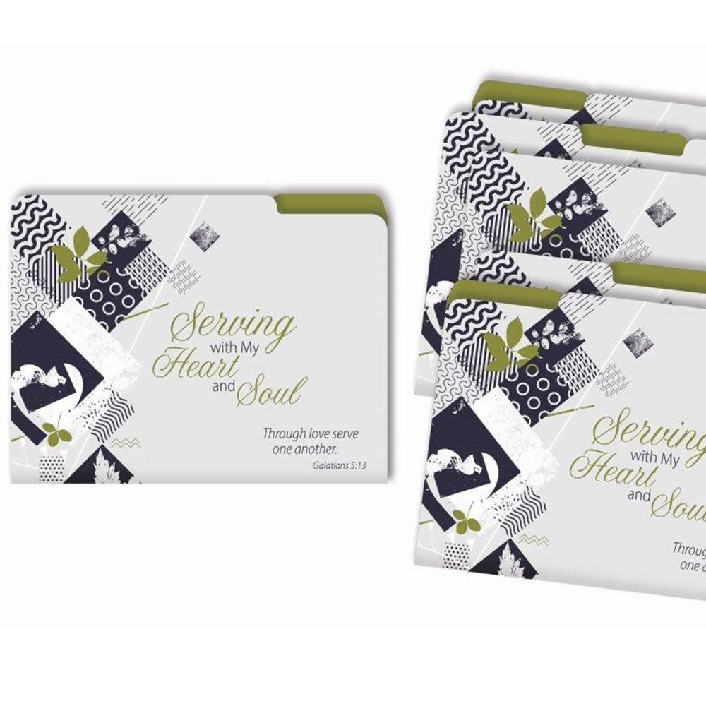 Pack of 6 File Folders - Serving with the Love of Jesus