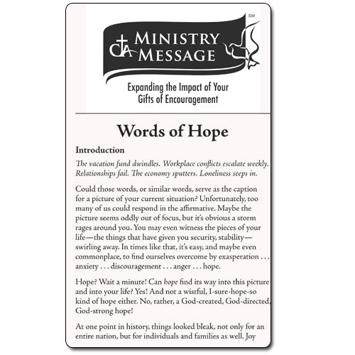 Words of Hope Ministry Message
