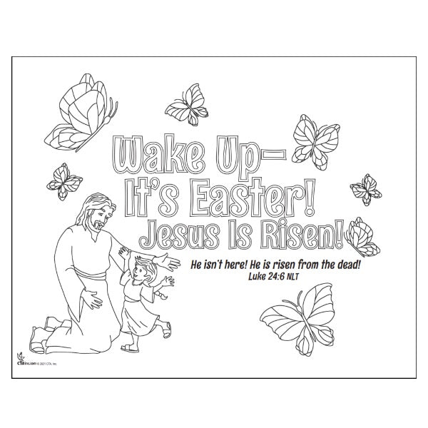 Coloring Page - Wake Up-It Easter!