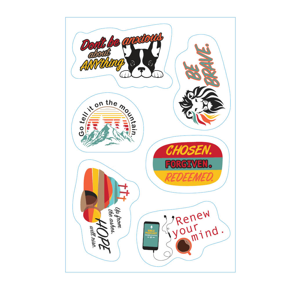 Encouragement Vinyl Cling Sheet