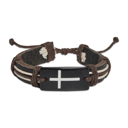 Gaboratory／LEATHER WRIST BAND CROSS OVAL Gaboratory／LEATHER WRIST BAND CROSS OVAL
